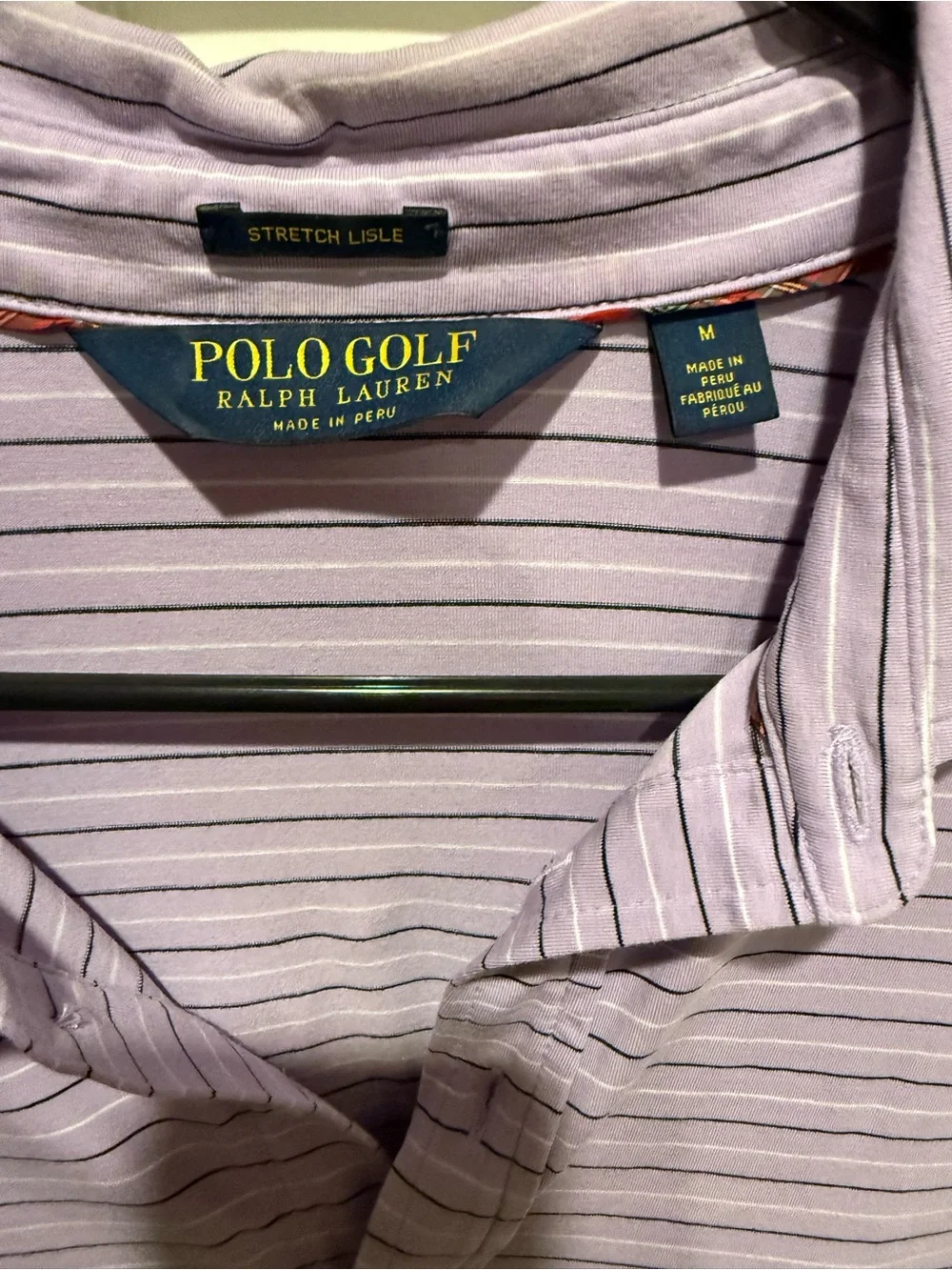 Ralph Lauren Lavender Striped Polo Golf Shirt